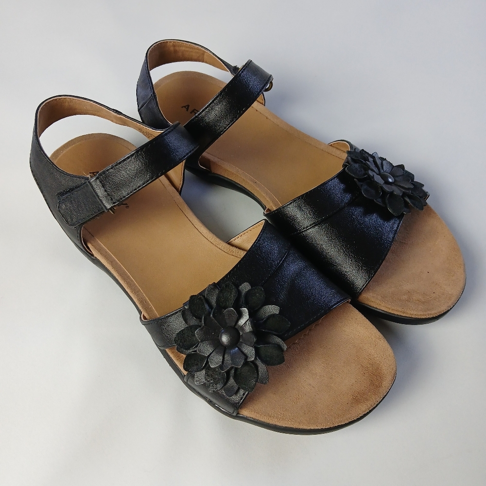 Array Floral Sandals With Ankle Strap 9.5 Narrow - Picture 2 of 6